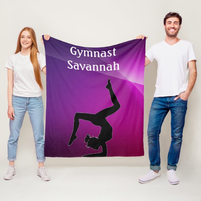 Couverture Polaire Girls Purple Gymnastique Blanche polaire (En situation)