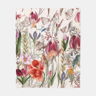 Couverture Polaire Gisement lumineux de ressort. Motif romantique
