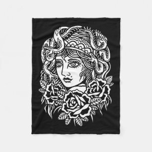 Couverture Polaire Gitan Serpent Américain Traditionnel Tatouage Encr