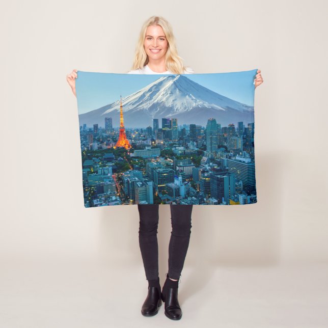 Couverture Polaire Glace et neige | Mt. Fuji et Tokyo Skyline (En situation)