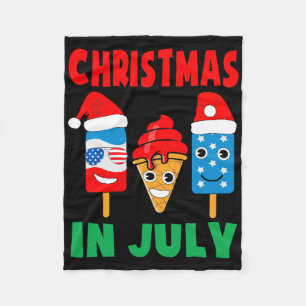 Couverture Polaire Glaces de Noël en Juillet dans le Chapeau de Père 