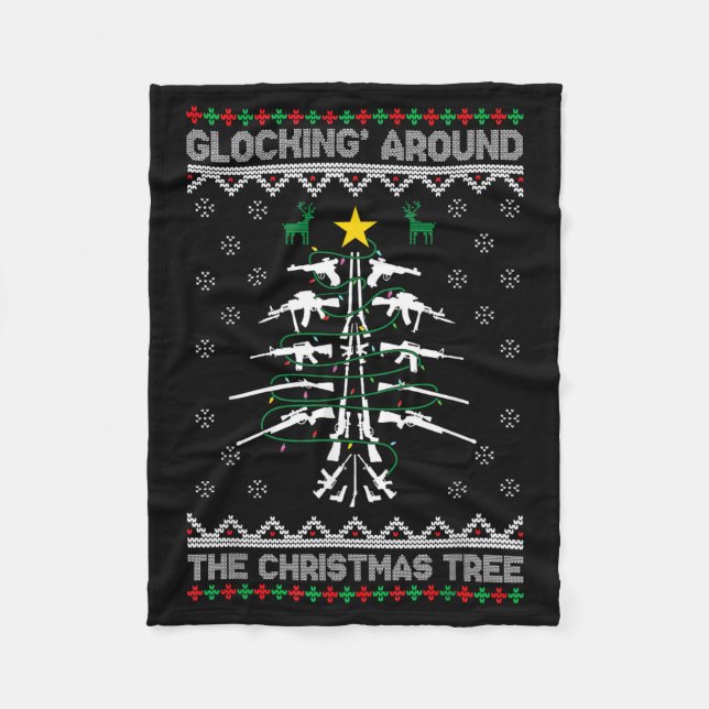 Couverture Polaire Glocking Around The Christmas Tree Ugly Christmas  (Devant)