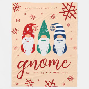 Couverture Polaire Gnome de Noël Hygge pour les fêtes de neige
