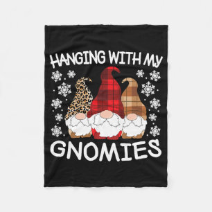 Couverture Polaire Gnome De Noël Qui S'Accroche Avec Mes Gnomies