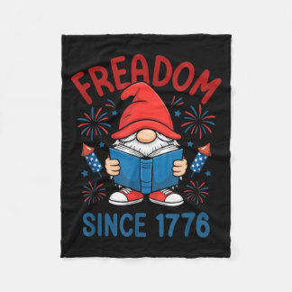 Couverture Polaire Gnome Freadom Feu d'artifice Livre Patriotique Amé