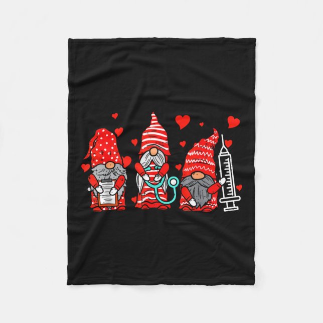 Couverture Polaire Gnome Nurse Scrub Valentine Rn Icu Er Valentines D (Devant)