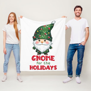 Couverture Polaire Gnome Pour Les Vacances Drôle & Adorable Noël