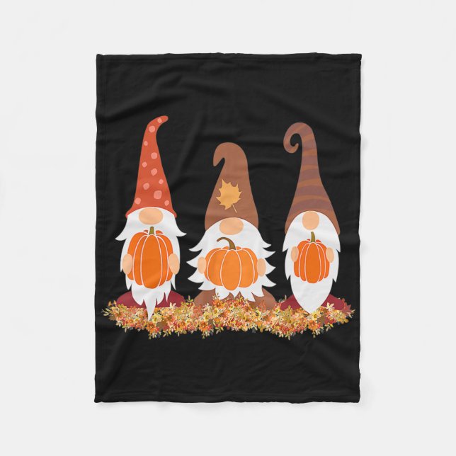Couverture Polaire Gnomes Automnes Et Feuilles Automnes De Bons Cadea (Devant)