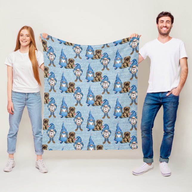 Couverture Polaire Gnomes d'aquarelle doux (En situation)