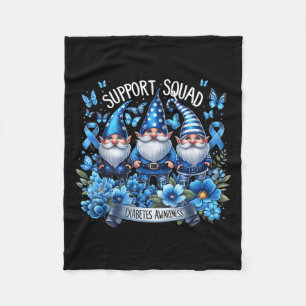 Couverture Polaire Gnomes Support Squad Blue Gnomes Diabetes Awards