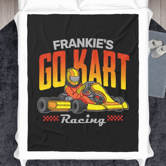 Couverture Polaire Go Kart Racing Personnalisé Motorsport Karting (Créateur téléchargé)