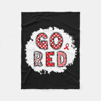 Couverture Polaire Go Red For Heart Disease Awareness Month February 