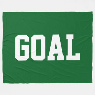 Couverture Polaire GOAL Sporty Athlétique Texte Blanc Sur Fond Vert V