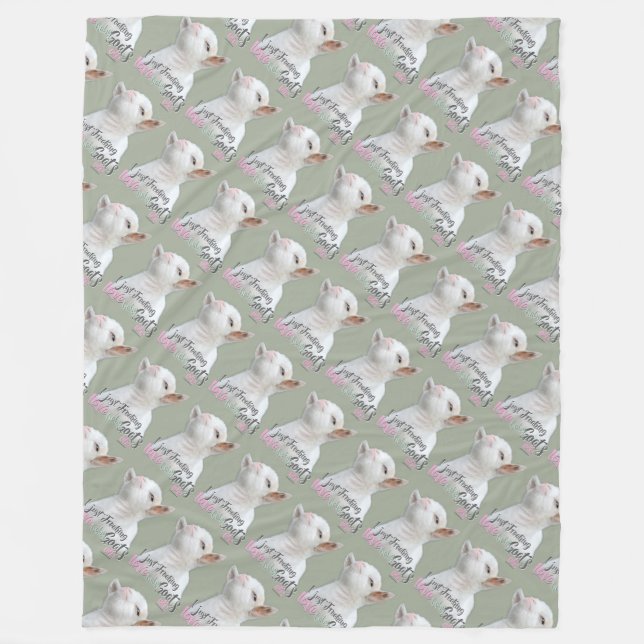 Couverture Polaire GOAT Meme | Je viens de freaking LOVE Baby Chèvres (Devant)