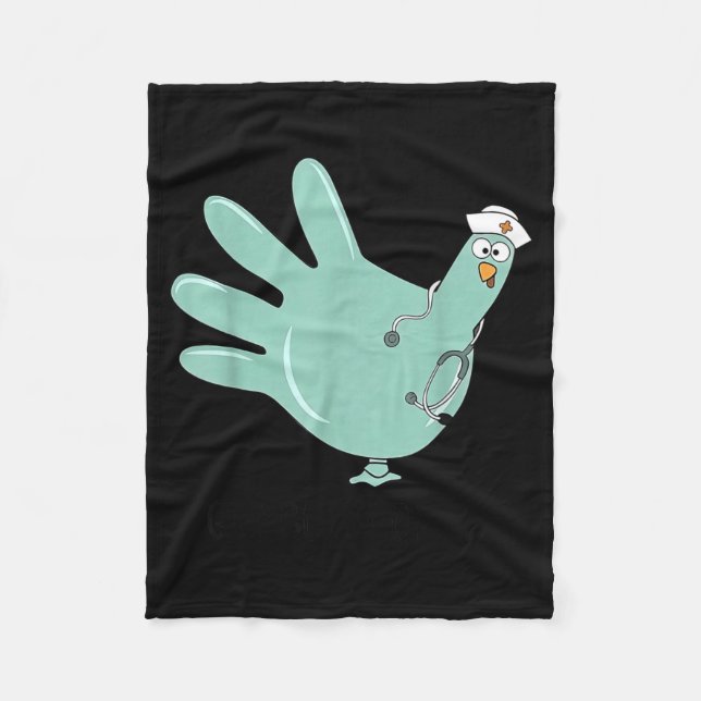 Couverture Polaire Gobble Gobble Funny Thanksgiving Nurse Humor  (Devant)