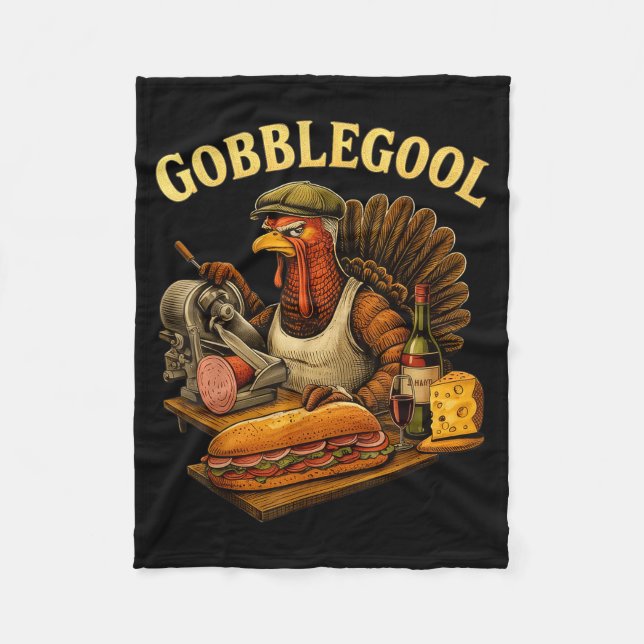 Couverture Polaire Gobbol Turkey Thanksgiving  (Devant)