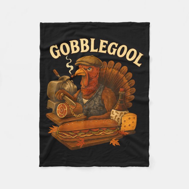 Couverture Polaire Gobbol Turkey Thanksgiving  (Devant)