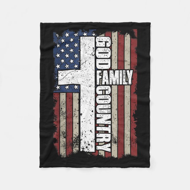 Couverture Polaire God Family Country  (Devant)