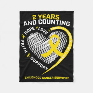 Couverture Polaire Gold Childhood Cancer Survivor Kids Boys Girls Can
