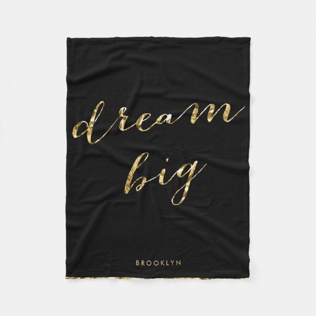 Couverture Polaire Gold Foil rêve personnalisé Big Blanket (Devant)