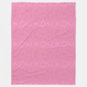 Couverture Polaire Gold Glam Chic rose XOXO