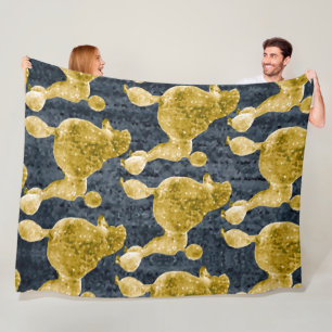 Couverture Polaire Gold Poodle Night Grey