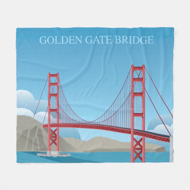 Couverture Polaire Golden gate bridge | San Francisco (Devant (Horizontal))