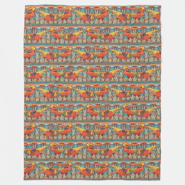 Couverture Polaire Golden Pheasant Retro (Devant)