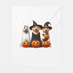 Couverture Polaire Golden Retriever Ghost Halloween Amoureux de les c