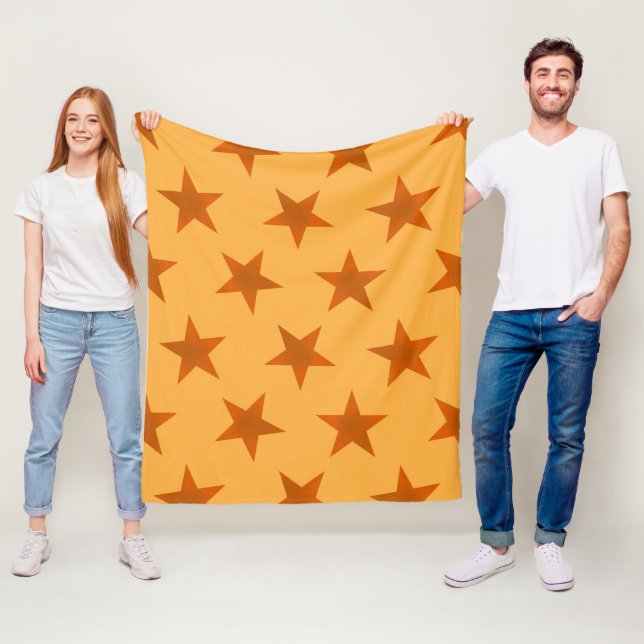 Couverture Polaire Golden Stars Motif 2 (En situation)