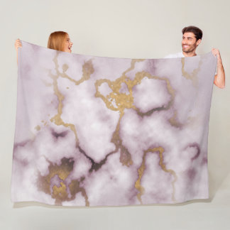 Couverture Polaire Golden Vein Marble Blush Aura Fleece Blanket