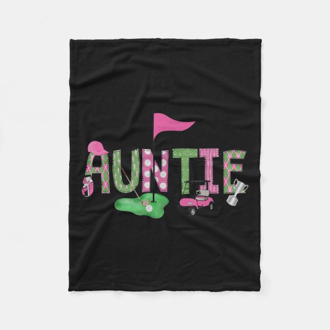 Couverture Polaire Golf Auntie Nk Hole In One Golf 1st Birthday Girl  (Devant)