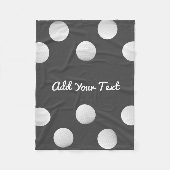 Couverture Polaire golf ball sports amoureux ajoutez votre nom ou vot (Devant)