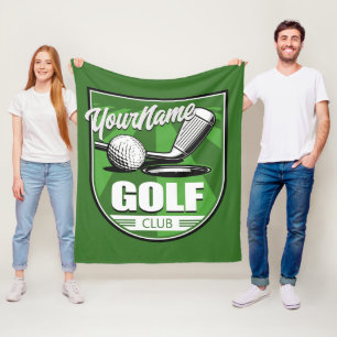 Couverture Polaire Golf Club NAME Pro Golfer Player Personnalisé