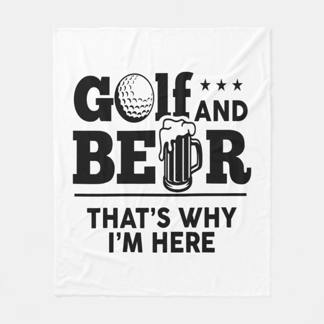Couverture Polaire Golf et bière C'est pourquoi je suis ici (Devant)