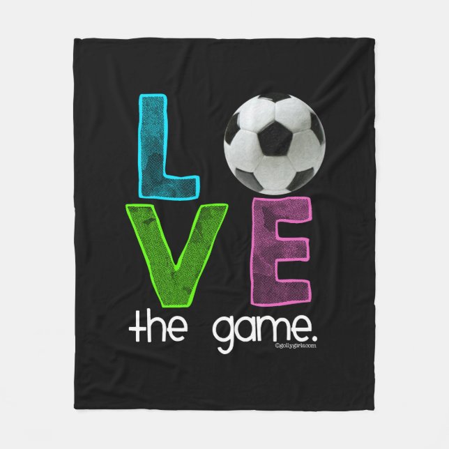 Couverture Polaire Golly filles : Le football - aimez le jeu (Devant)