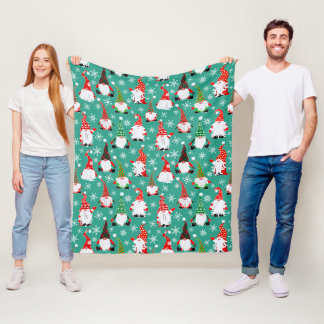 Couverture Polaire Gonks de Noël à motif
