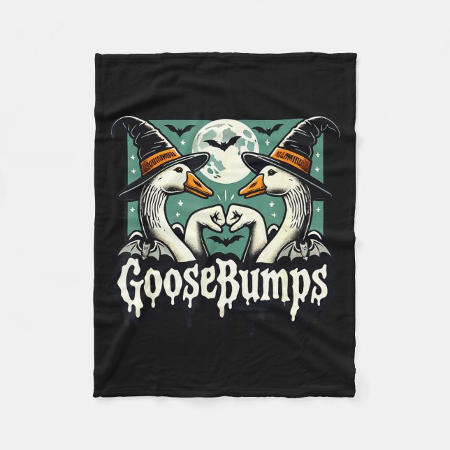 Couverture Polaire Goose Bumps Goosebumps Funny Geese Fist Bump Hallo (Devant)