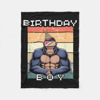 Couverture Polaire Gorilla Anniversaire Décorations Singe Balise Vr G