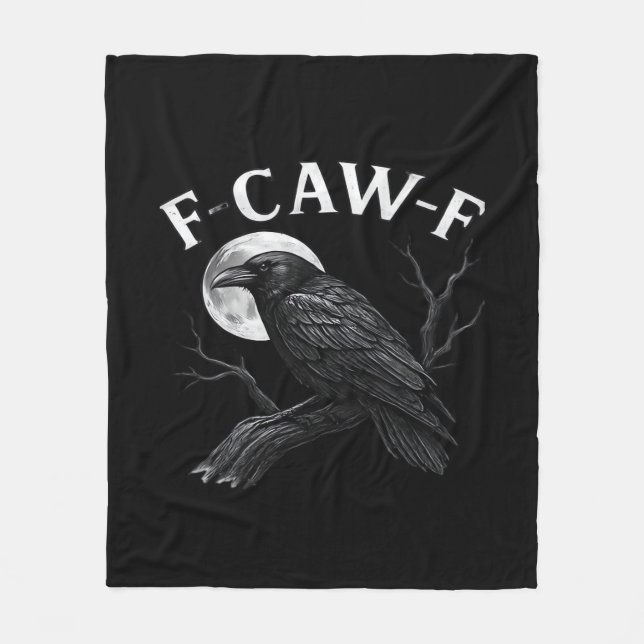 Couverture Polaire Gothic F-Caw-F Humor Funny Crow (Devant)