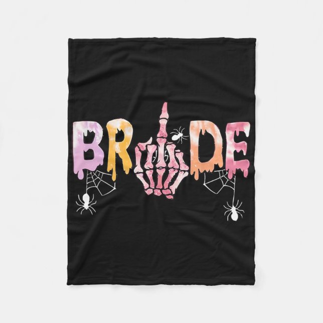 Couverture Polaire Gothic Wedding Spooky Halloween Skeleton Bride Jus (Devant)