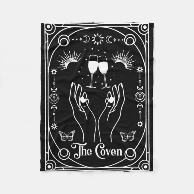 Couverture Polaire Gothique Cuisine Coven Bride Tarot Halloween Bache (Devant)