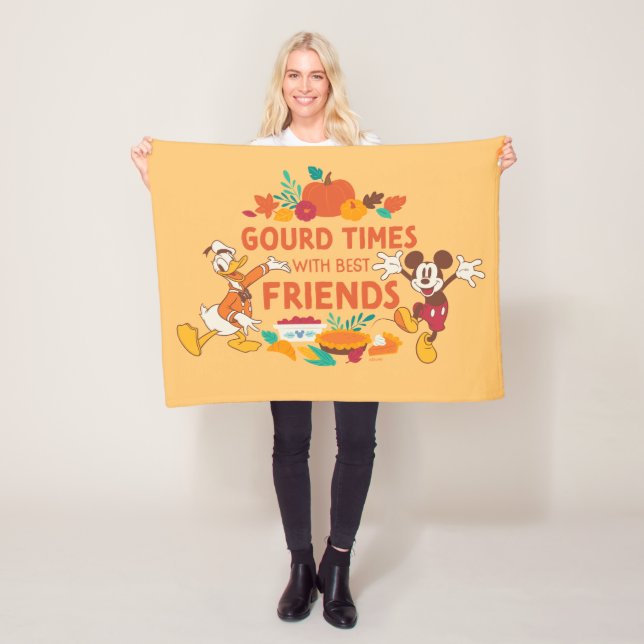 Couverture Polaire Gourd Times avec Donald et Mickey (En situation)