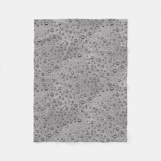 Couverture Polaire gouttelettes d'eau gris (Devant)