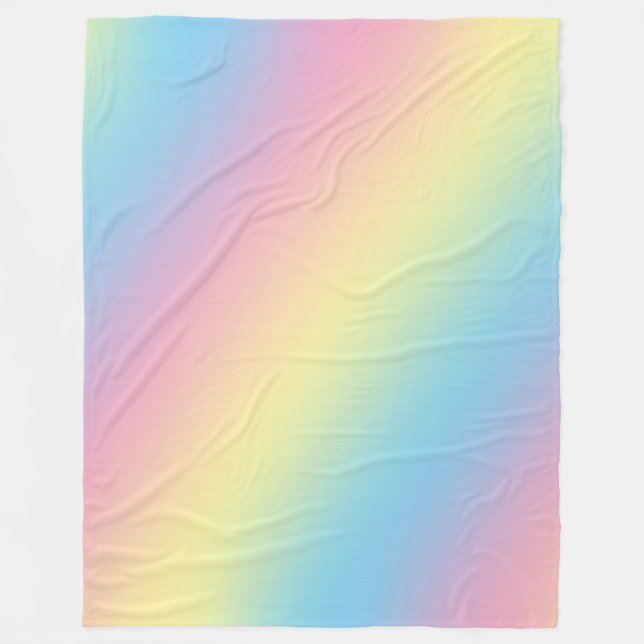 Couverture Polaire Gradient arc-en-ciel Pastel (Devant)