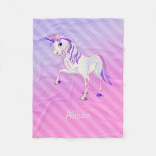 Couverture Polaire Gradient Les Rayures Et Unicorne