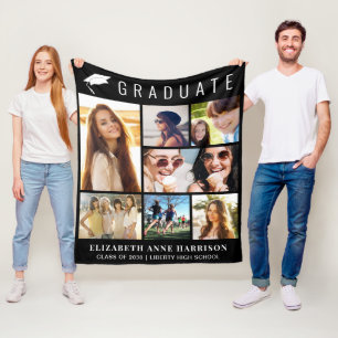Couverture Polaire Graduation 7 Photo Collage noir