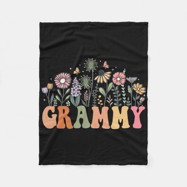 Couverture Polaire Grammy Wildflower Floral Birthday Baby Shower New  (Devant)