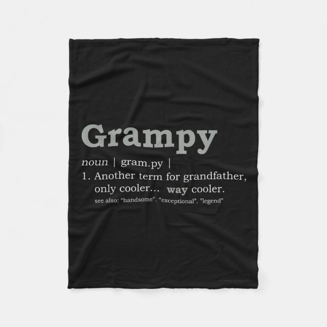 Couverture Polaire Grampy Design_ Funny Definition  (Devant)