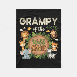 Couverture Polaire Grampy of The Wild One Safari First Birthday